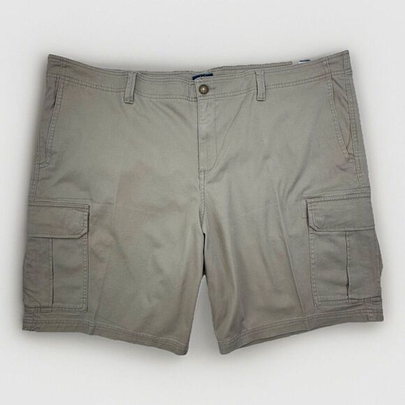 George Cargo Shorts Men’s size 48 Khaki Tan - At The Knee Casual NEW - Picture 1 of 8